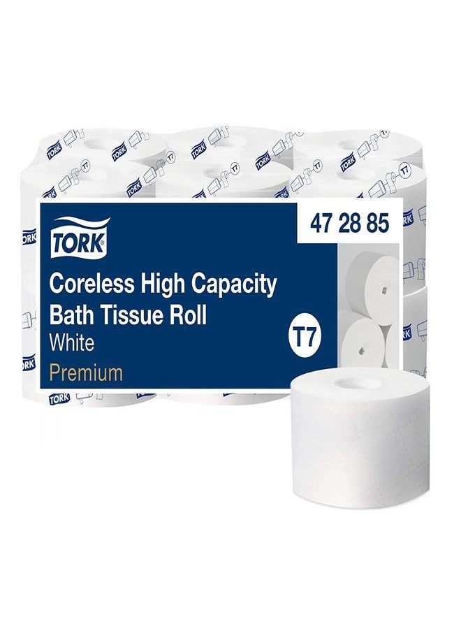 Tork Coreless High-Capacity Toilet Paper Roll White T7, Premium, 2-ply, 12 x 750 sheets, 472885 - Image 1
